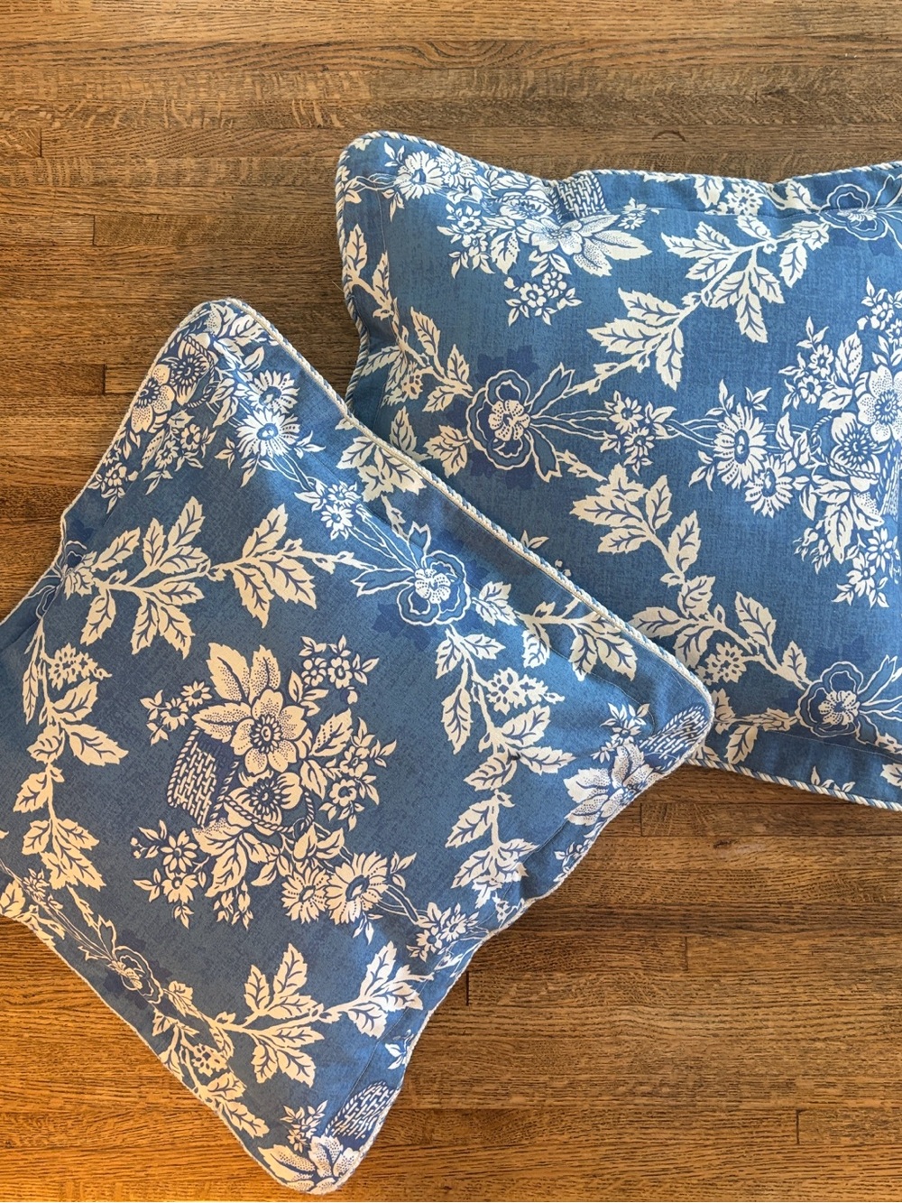 French Country Cottage English Farmhouse Paris Blue & White Toile Pillows - Picture 1 of 10